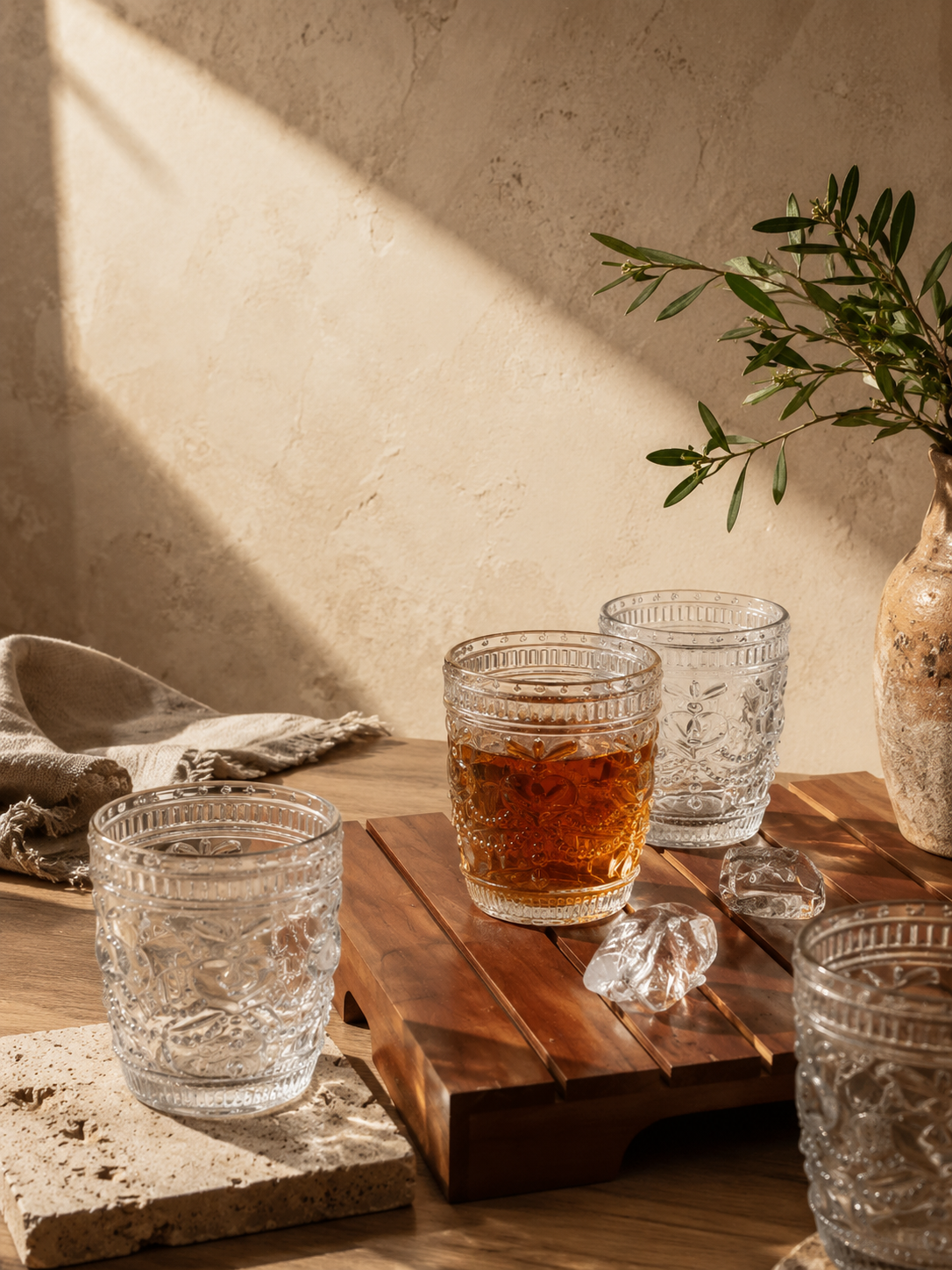 Crystal Whisky Glass 340ml Set of 6 Pc