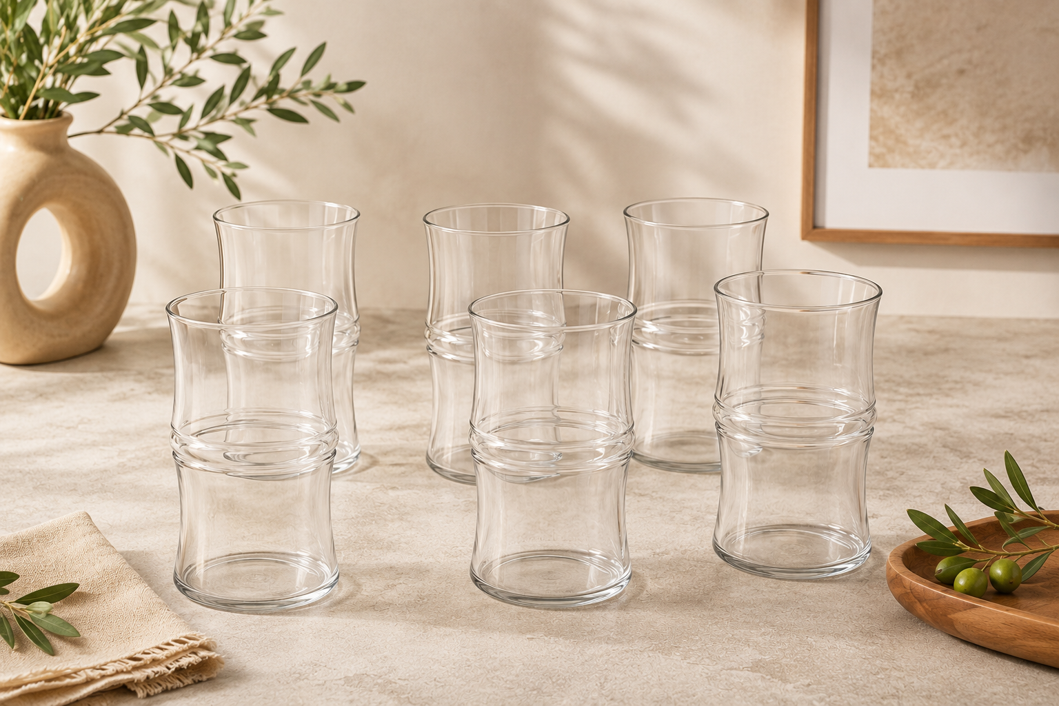 6 Pcs Borosilicate Glass 440 ML - Set of 6 Pcs