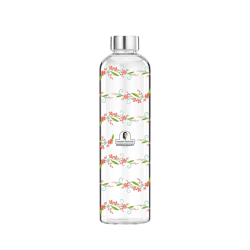 Woven Borosilicate Round Bottle with Steel Lid 500 ML